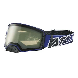 Очки для мотокросса ATAKI PRIME двойная магнитная прозрачная линза (син)