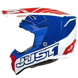 Шлем кроссовый JUST1 J22 F DYNAMO (красн/бел/син мат, L)