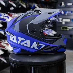 Шлем мотард ATAKI JK802 Splash (син/сер мат, XL)