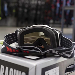 Очки для мотокросса МХ101, серебристая зеркальная линза