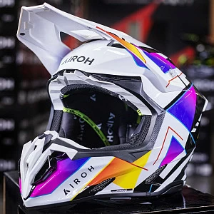 Внедорожный шлем Airoh Twist 3 Rainbow Glossy (бел/роз/черн глянц, XXL)