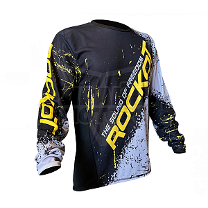Джерси для мотокросса ROCKOT #1 (черн/сер/желт, XL)