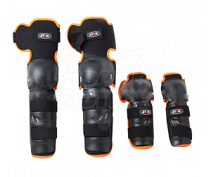 Комплект защиты локтя и колена (4 шт) ATAKI SC-610 (черн/оранж)